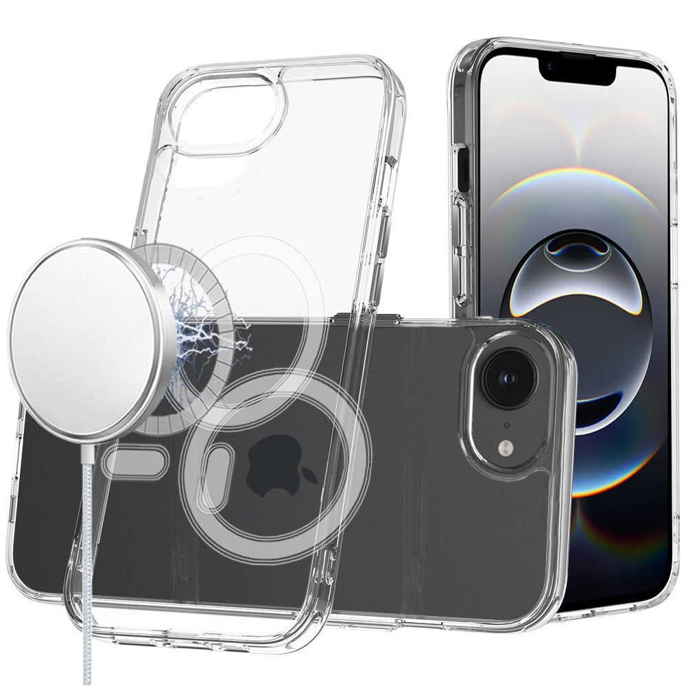 Thick Transparent [Magnetic Circle] Shockproof Hybrid For iPhone 17E / 16E / SE4 - Clear