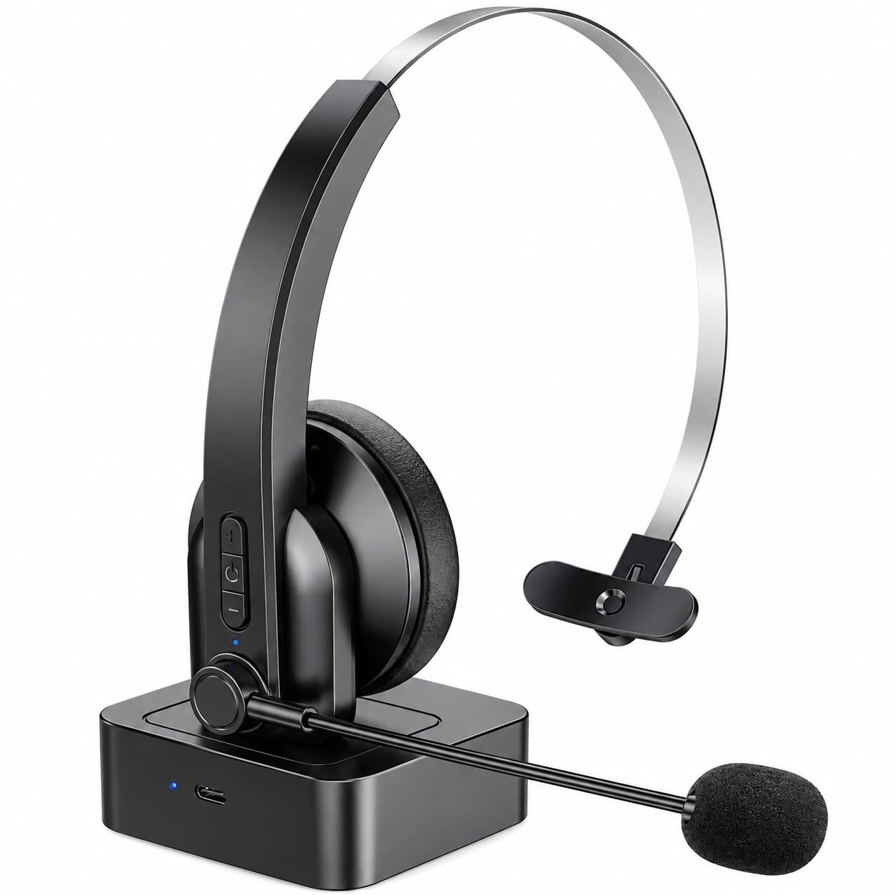 Customer service phone headset Headset Wearing aviation Bluetooth headset 3.5 Voice control phone