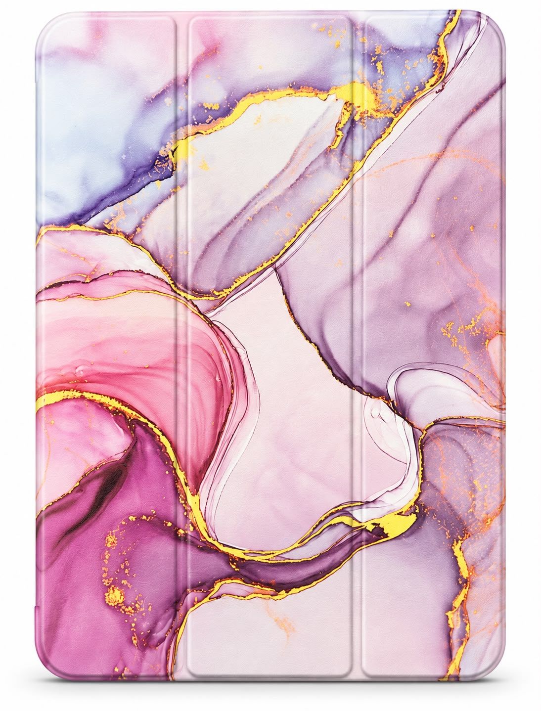 KAKUSIGA Tri-fold Printed Leather Ipad 7/8/9 Case - Pink