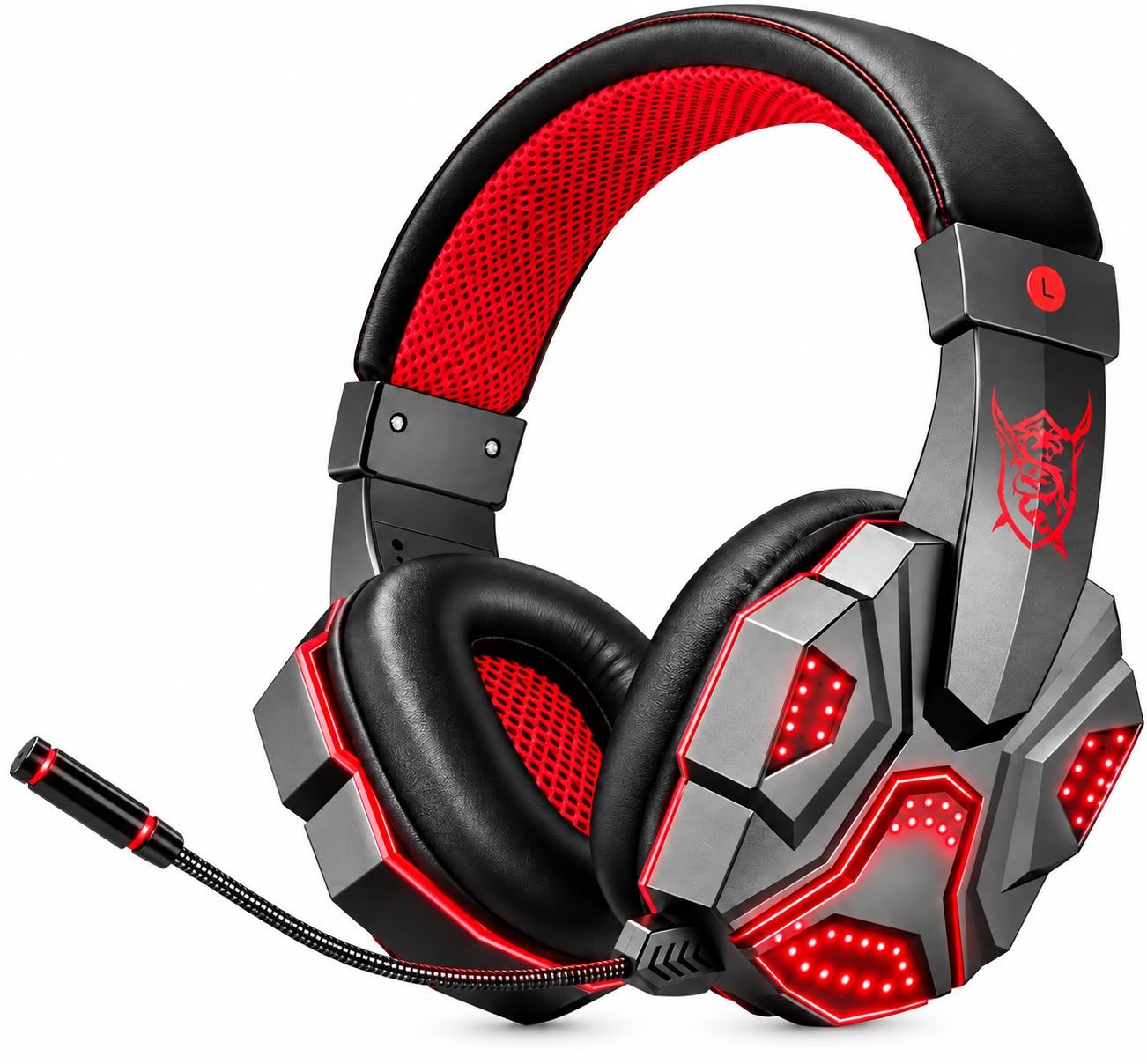 SY-T830 Dual  Mode ESports Wireless Headset-Black and Red