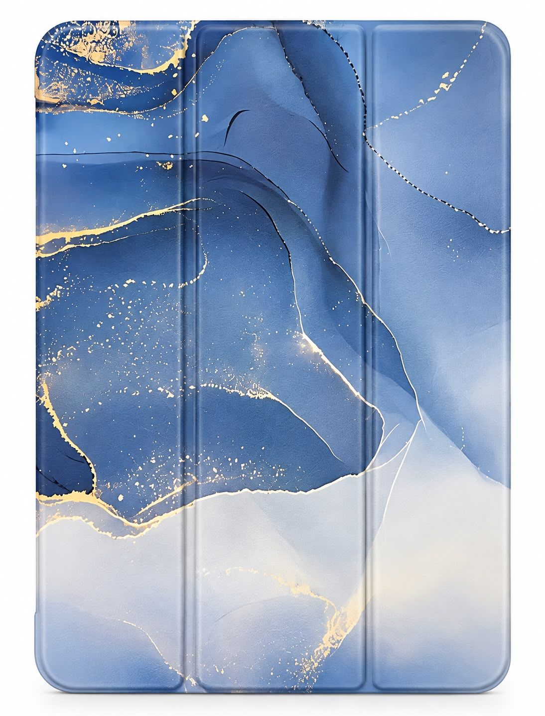 KAKUSIGA Tri-fold Printed Leather Samsung A9 Plus Case - Blue