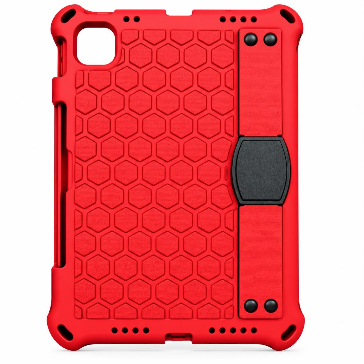 Honeycomb Flat Shell Case for Ipad 10.9th 10 Gen- Red &amp; Black
