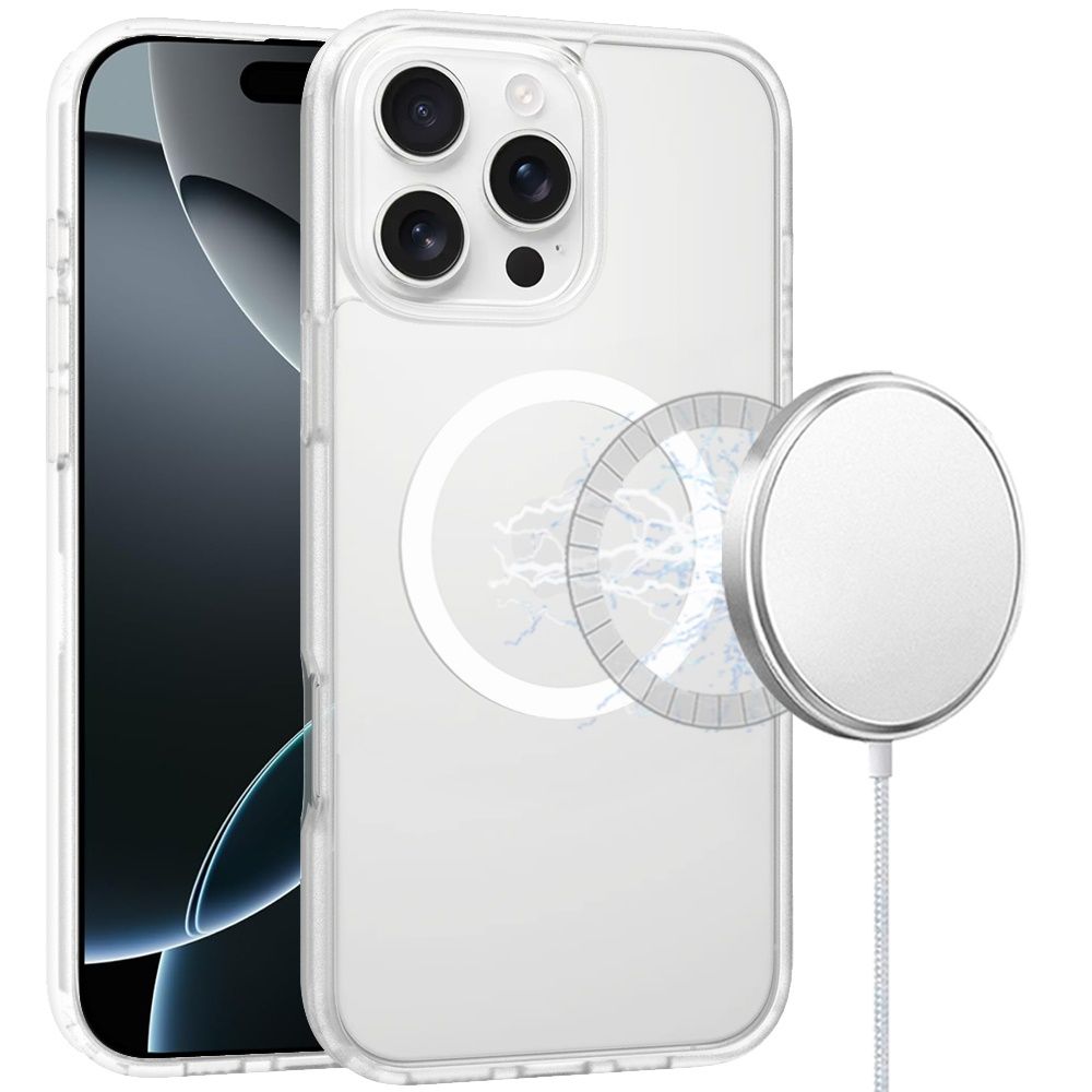 [Magnetic Circle] Smooth Safe Matte Feel Hybrid Case For iPhone 16 Pro 6.3 inch - Clear