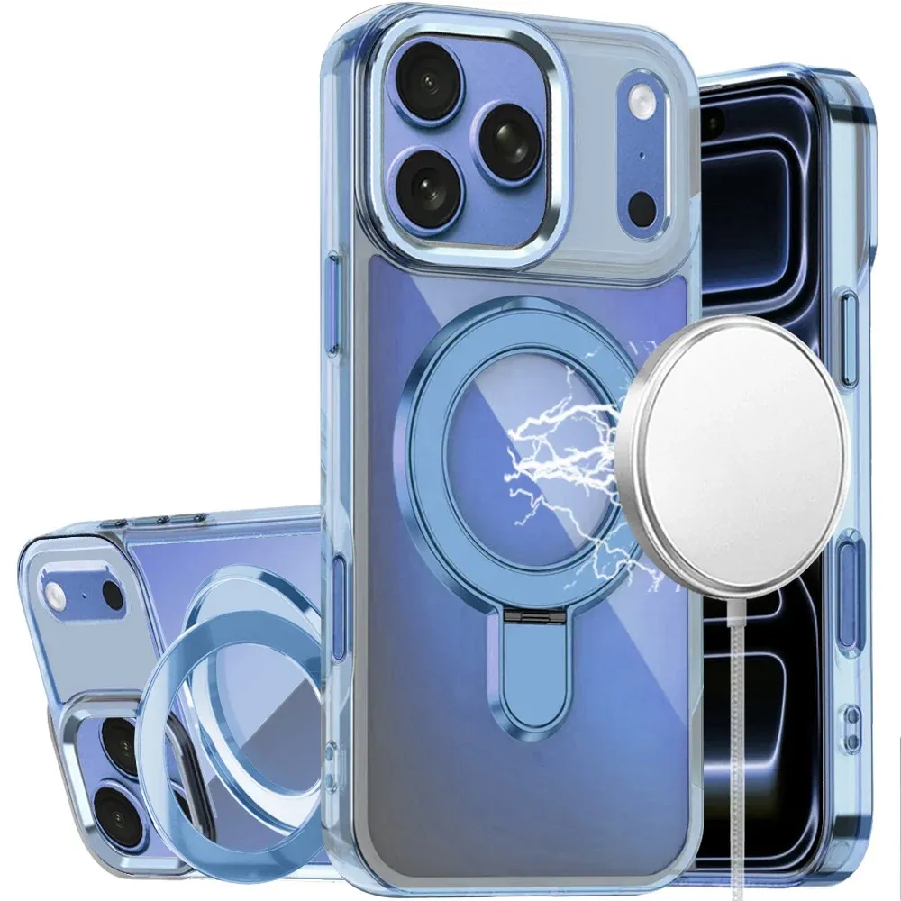 CHROME HQ Rotational Magnetic Ring Hybrid For Apple iPhone 18 Pro  - Light Blue