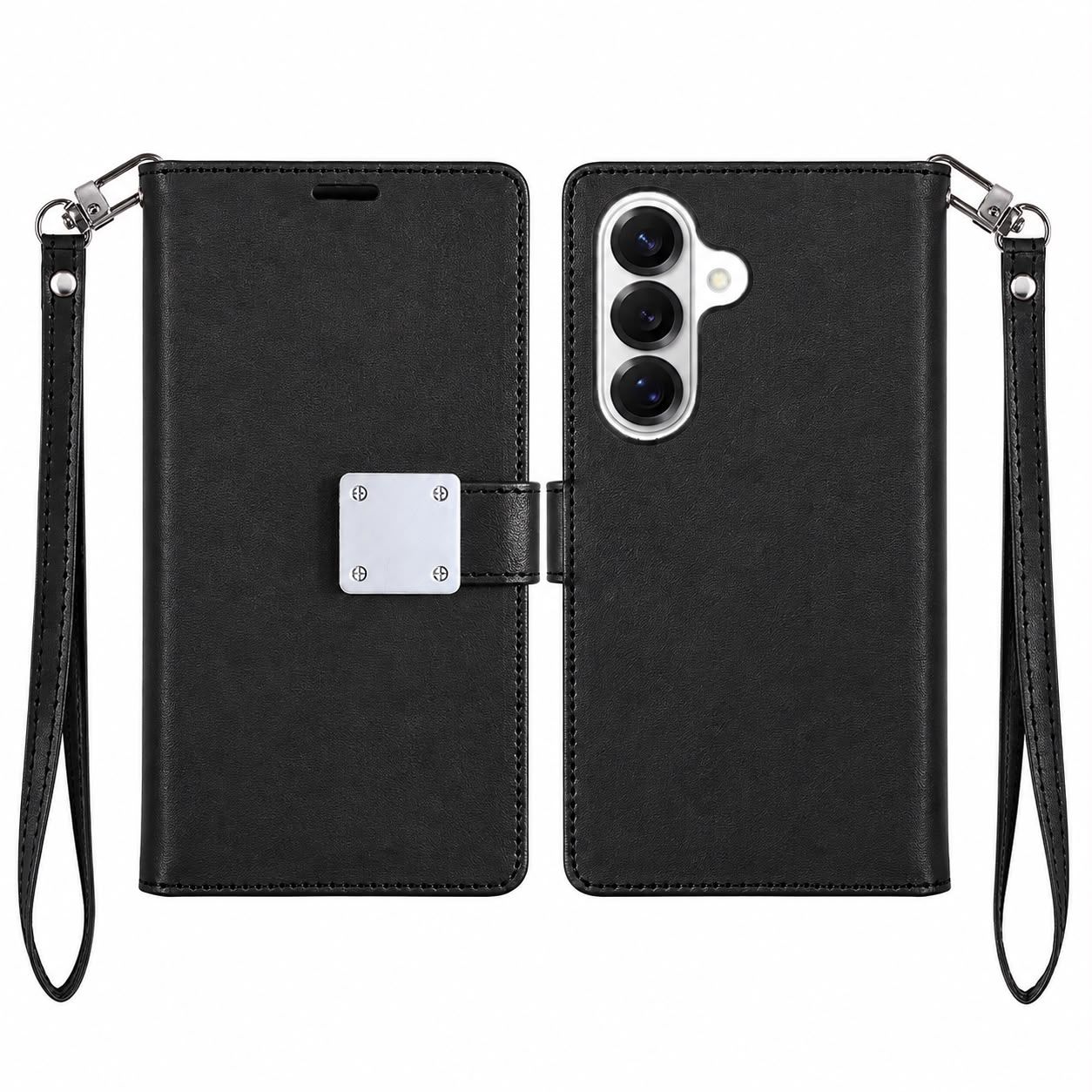 Wallet ID Card Holder Case Cover for Samsung Galaxy s26 FE - Black