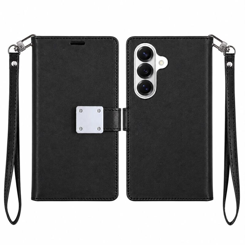 Wallet ID Card Holder Case Cover for Samsung Galaxy s26 FE - Black