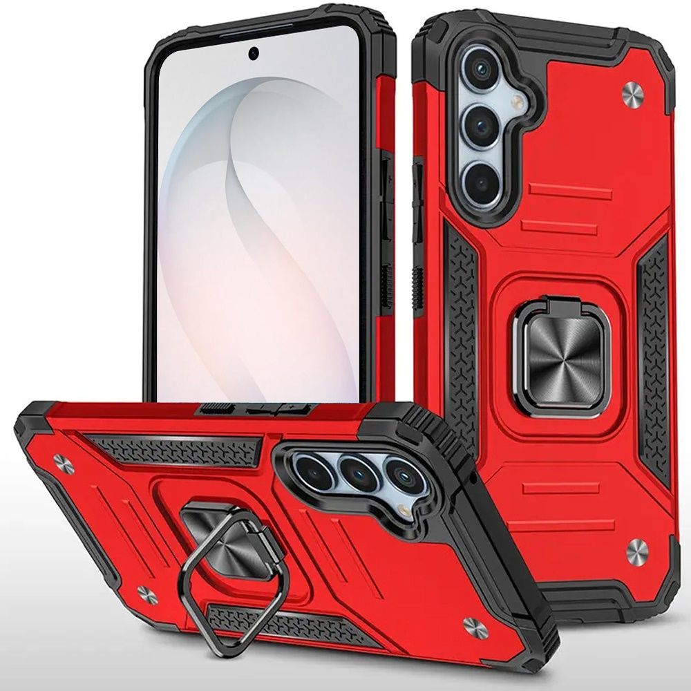 Robust Magnetic Kickstand Hybrid Case Cover For Samsung Galaxy s26 FE - Red