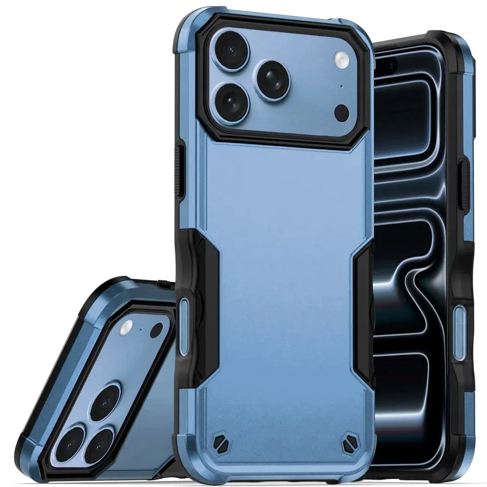 Exquisite Tough Shockproof Hybrid Case Cover For Apple iPhone 18 Pro- Light Blue
