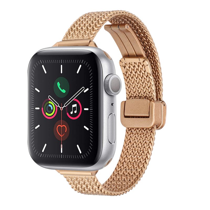 Business Look Magnetic Metal Watchband For Apple Watch Size Ultra 49/42/44/45mm - Rose Gold