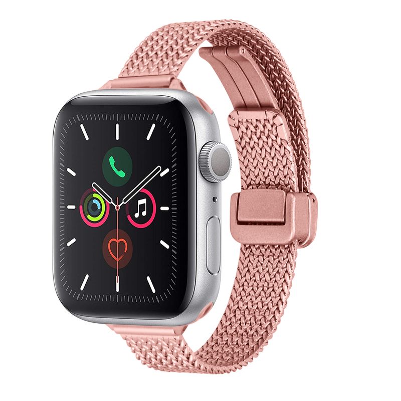 Business Look Magnetic Metal Watchband For Apple Watch Size Ultra 49/42/44/45mm - Pink