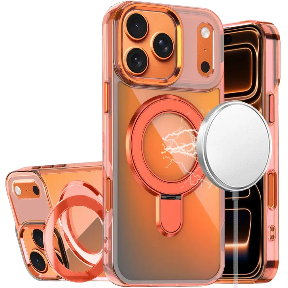 CHROME HQ Rotational Magnetic Ring Hybrid For Apple iPhone 18 Pro Max - Cosmic Orange