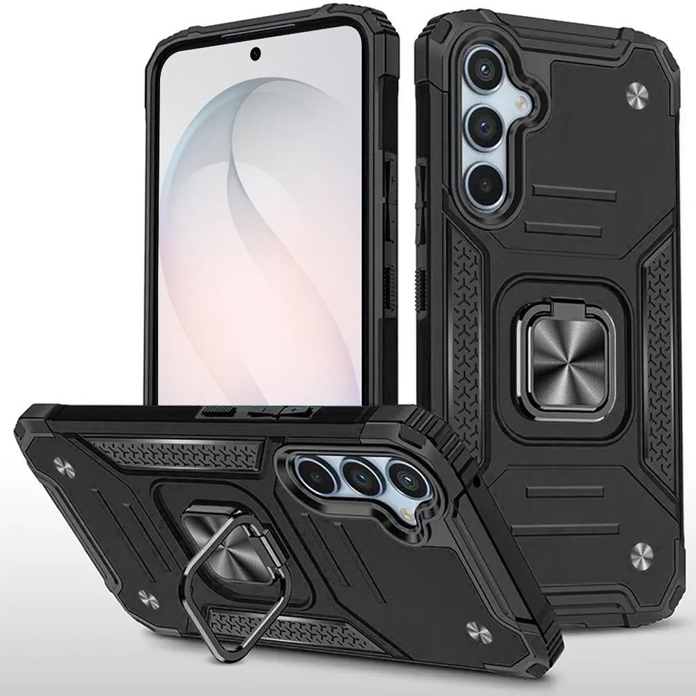 Robust Magnetic Kickstand Hybrid Case Cover For Samsung Galaxy s26 FE - Black