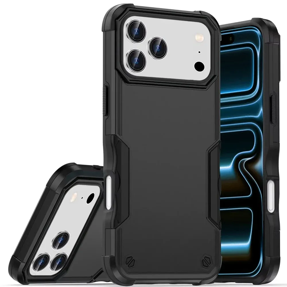 Exquisite Tough Shockproof Hybrid Case Cover For Apple iPhone 18 Pro Max- Black