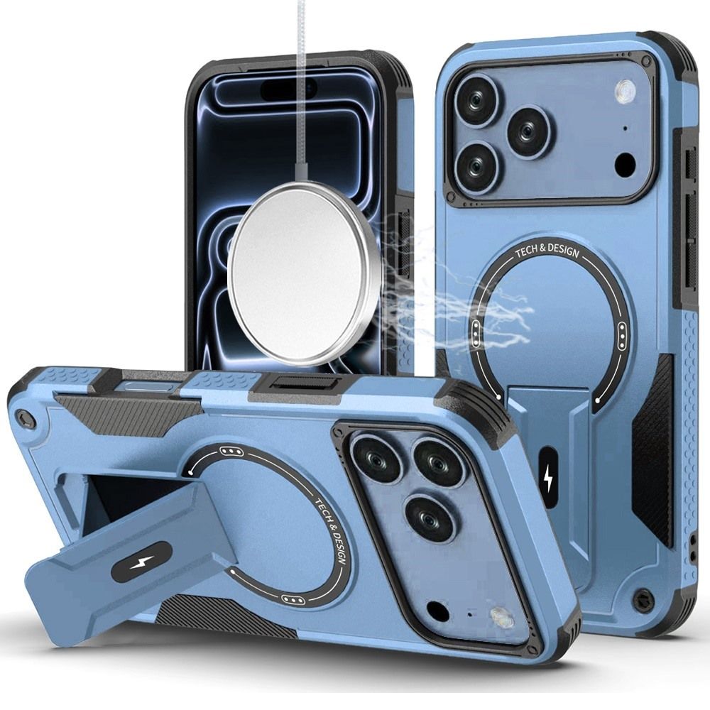 Sturdy Bracket Kickstand Magnetic Hybrid For Apple iPhone 18 Pro Max - Light Blue