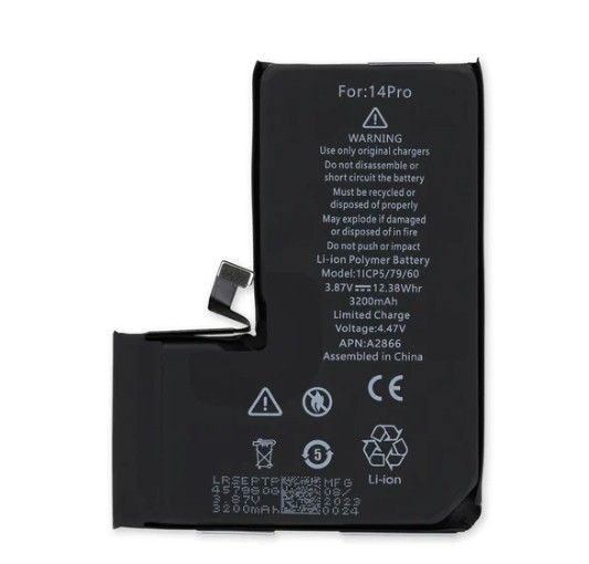 BT-BBE-IP-000280 3.87V 3200mAh Battery with Adhesive for iPhone 14 Pro