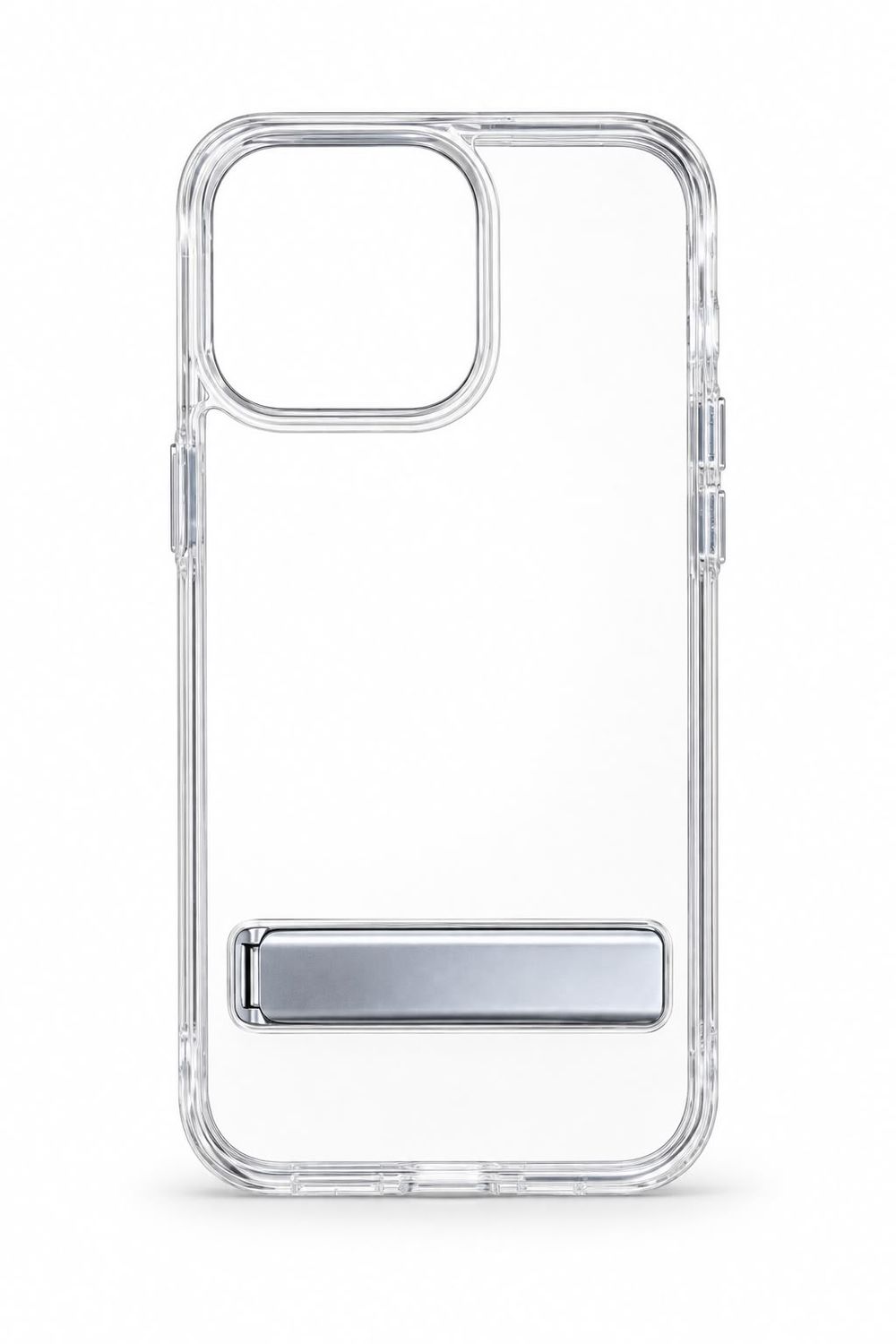 2.0 CLEAR METAL KICKSTAND CASE FOR Iphone 15 Pro Max