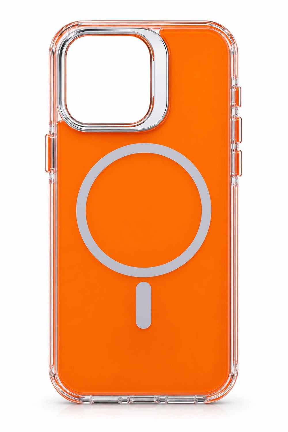 Macaron Magnetic Phone Case with Camera Kickstand for Iphone 15 Pro Max - Orange