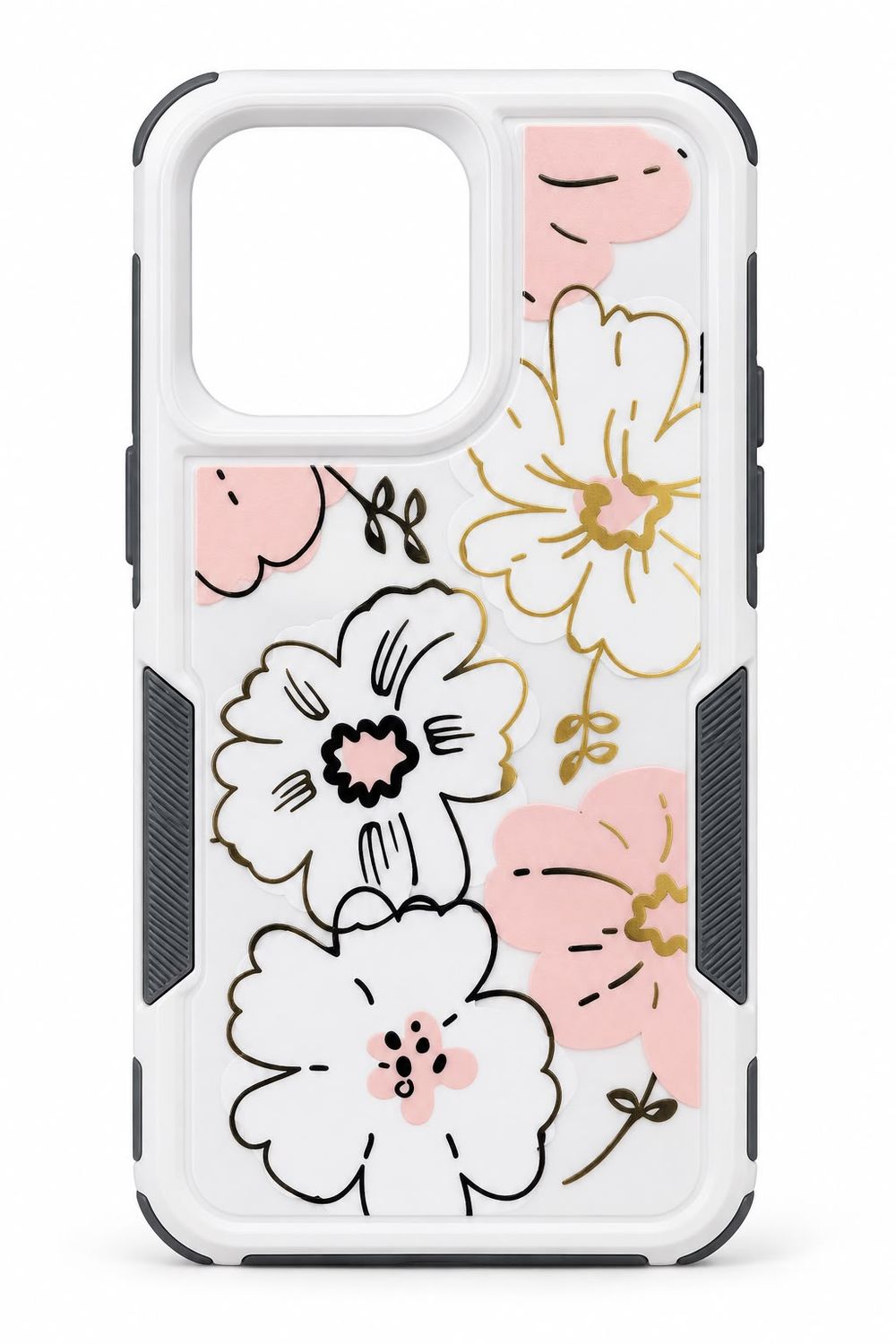 QH 2 IN 1 ARTIST Flower for Iphone 15 Pro Max - White