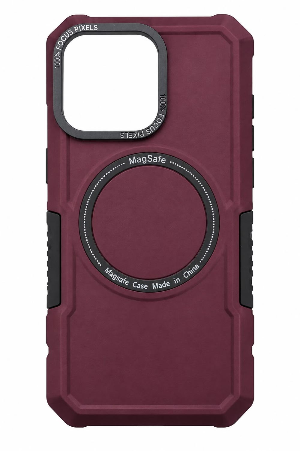 Armor ring Tuff magsafe case for Iphone 15 Pro Max - Maroon