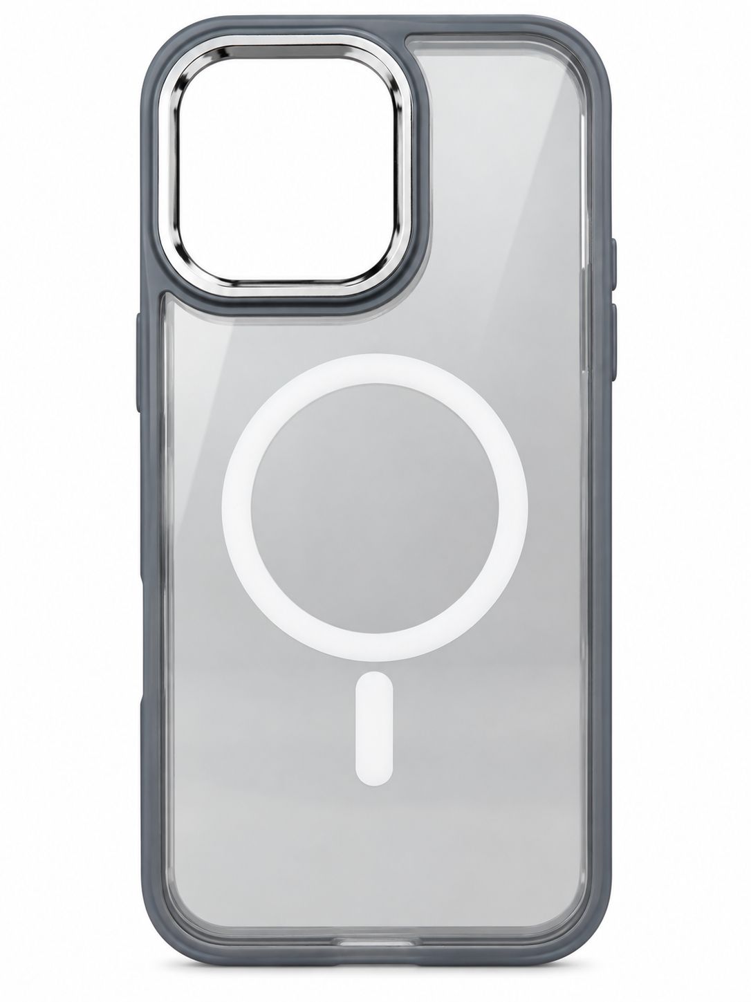 YC 2 IN 1 CASE for Iphone 16 Pro Max - Clear/ Grey