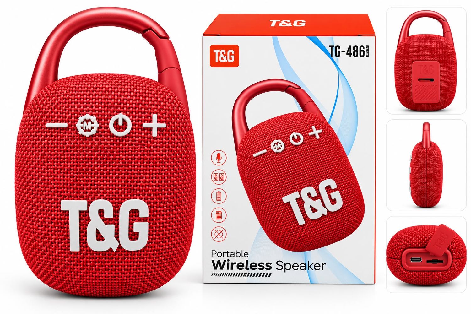 TG447 Bluetooth Speaker- Red