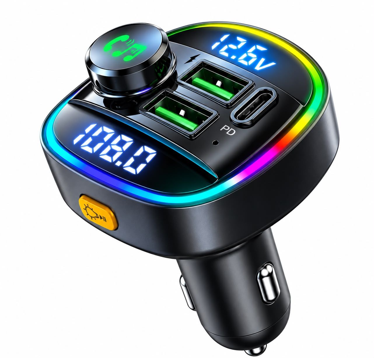 C22 FM Transmitter Car MP3 Player RGB Ambient Lightning