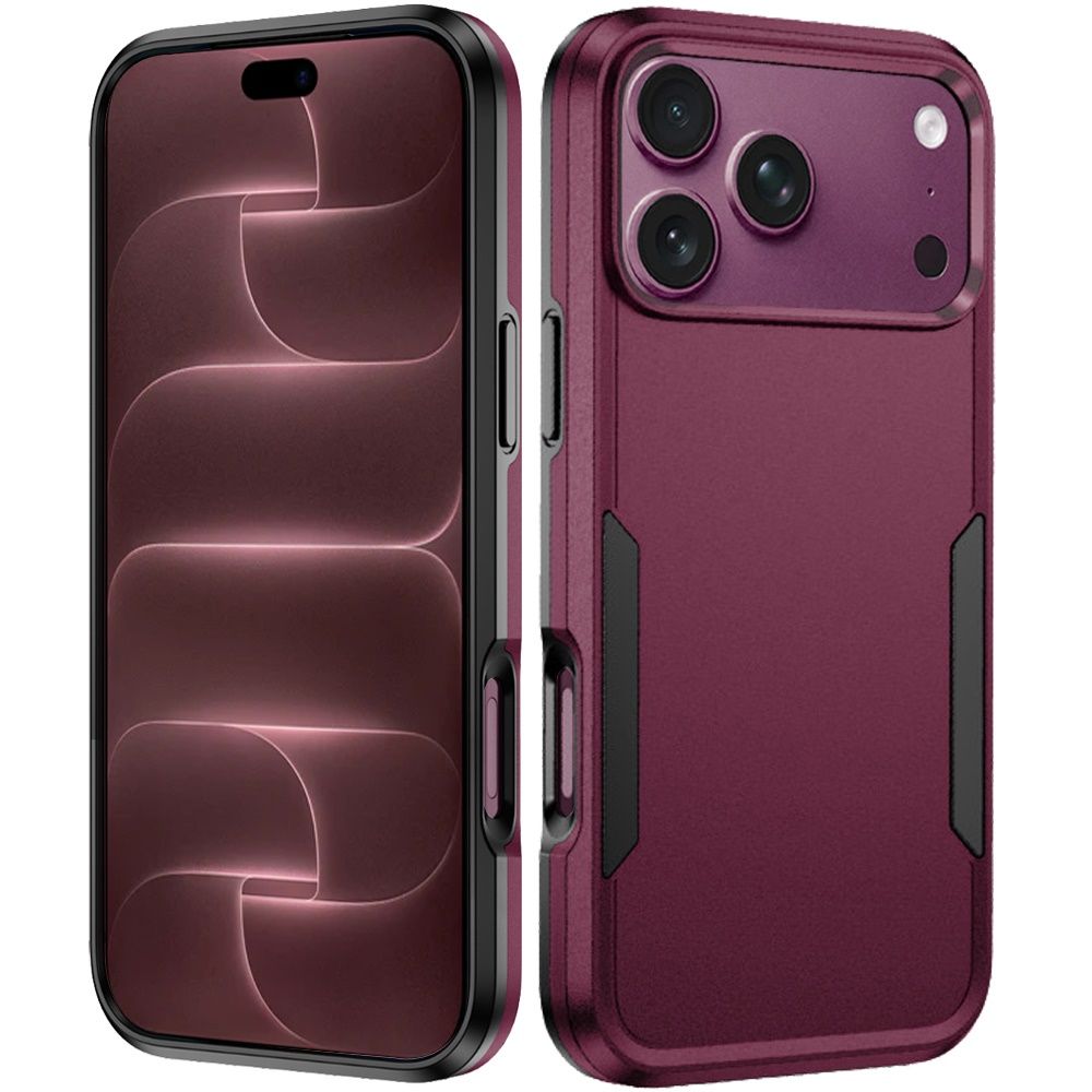 Tough Hybrid Case  iPhone 18 Pro Max - Dark Cherry