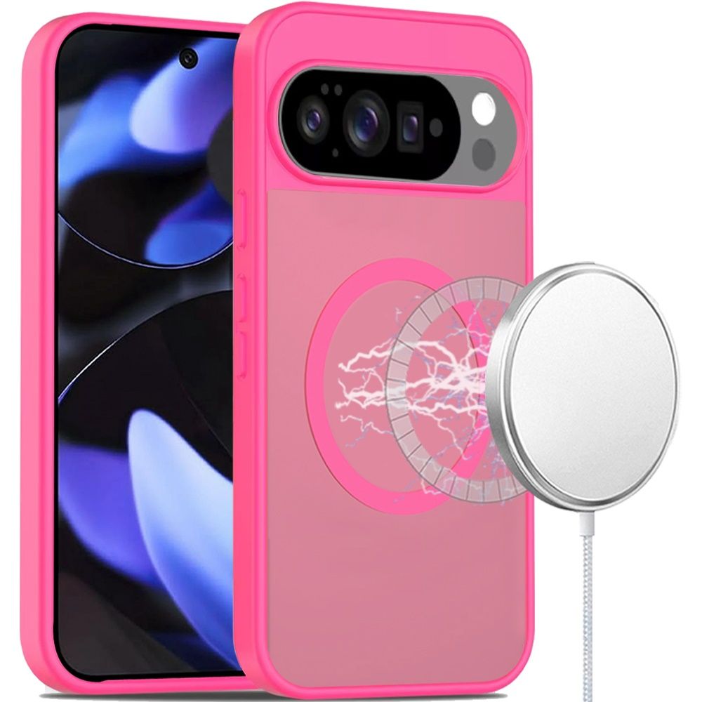[Magnetic Circle] Smooth Safe Matte Feel Hybrid Case Google Pixel 10/10 Pro - Pink