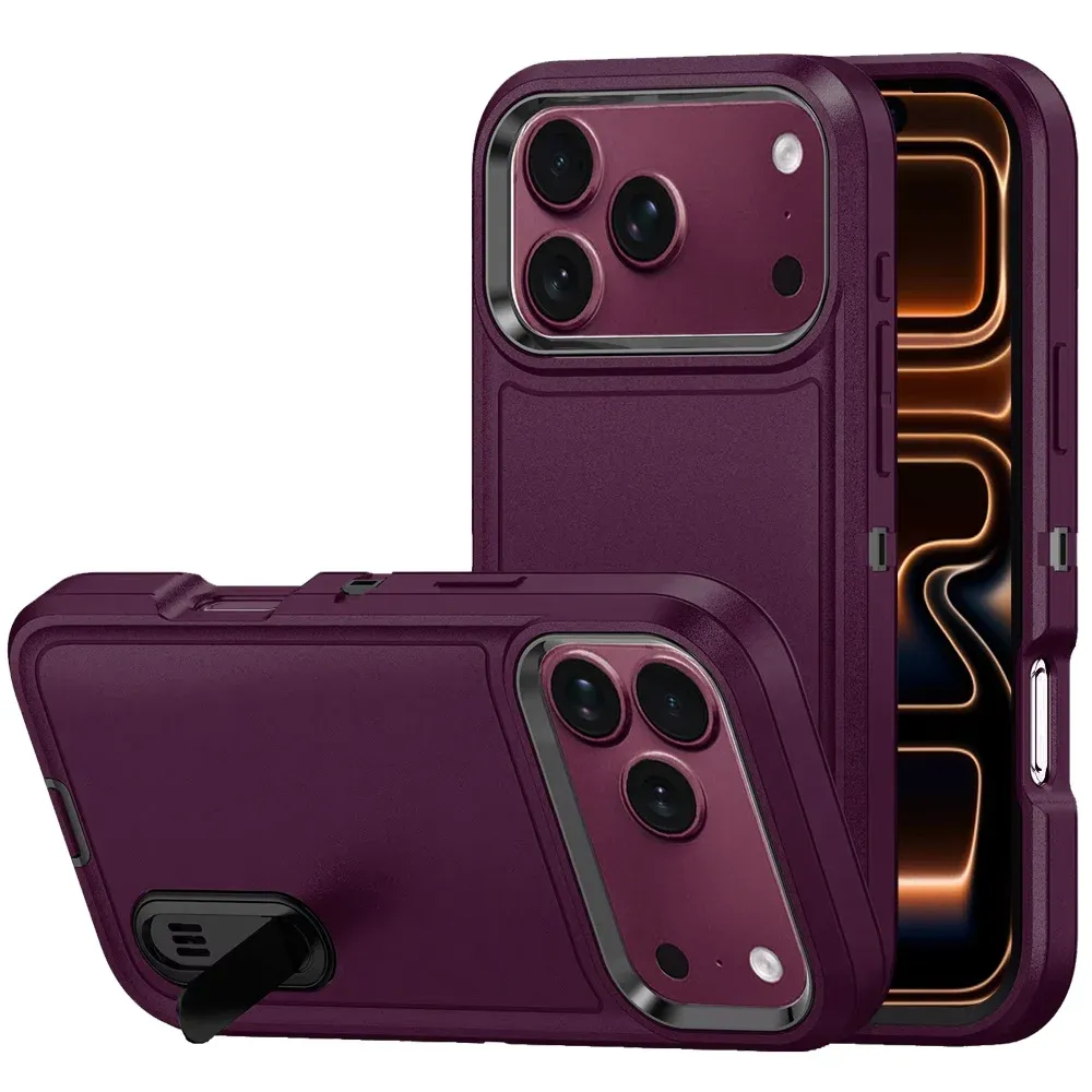 PEAK 3in1 Toughest Hybrid with Stand Cover Case  Apple iPhone 18 Pro Max- Dark Cherry