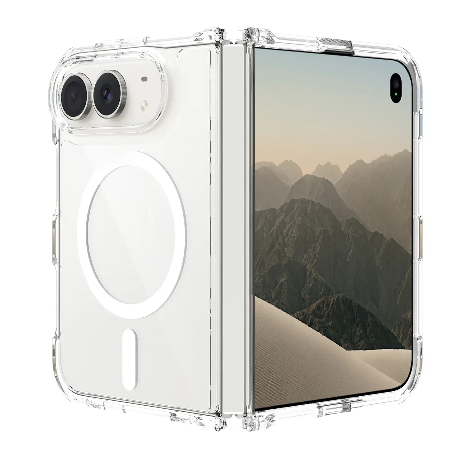 Ultra Clear Transparent Hybrid Case Cover - Clear PC + Clear TPU -IPHONE DUO