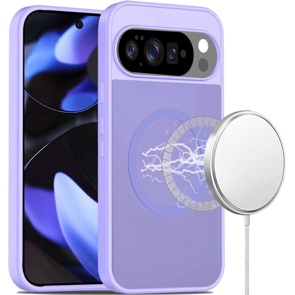 [Magnetic Circle] Smooth Safe Matte Feel Hybrid Case Google Pixel 10/10 Pro - Light Purple