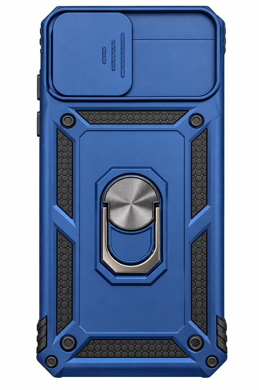 Well Protective Magnetic Ring Stand Camera Protective for Samsung A05 - Blue