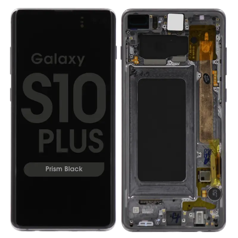 Screen Assembly (With Frame) For SS S10 Plus (Soft) (Black)