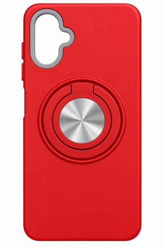 Premium Phone Case with Magnetic Ring Stand for Samsung A06-Red