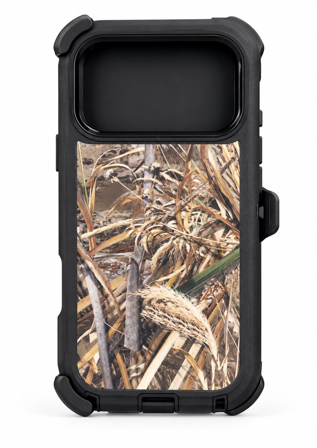 Heavy Duty Camo Case with Clip for Iphone 18 Pro/ 17 Pro- Black