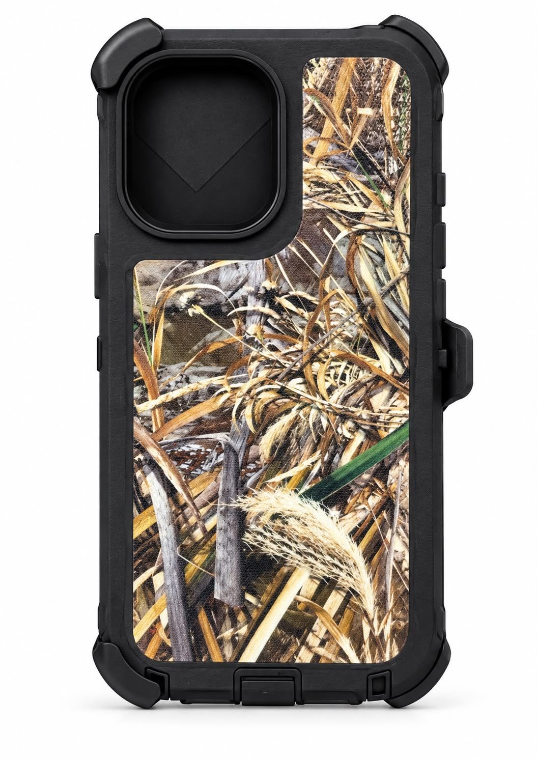 Heavy Duty Camo Case with Clip for Iphone 17 - Black