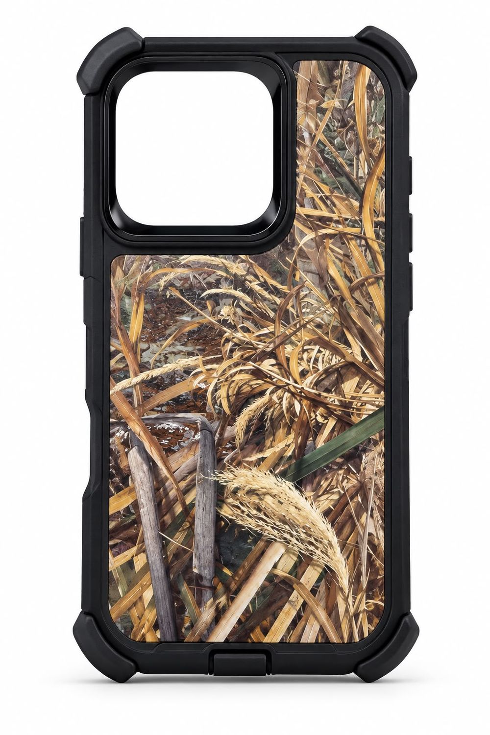 Heavy Duty Camo Case without Clip for Iphone 15 Pro- Black