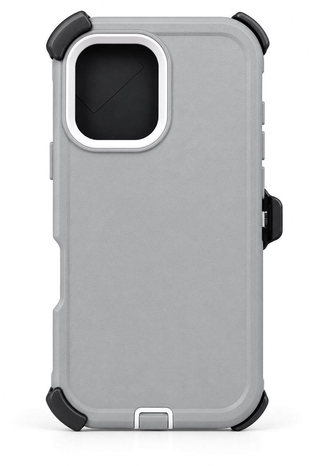 Heavy Duty Case With Clip for Iphone 15 Pro- Gray