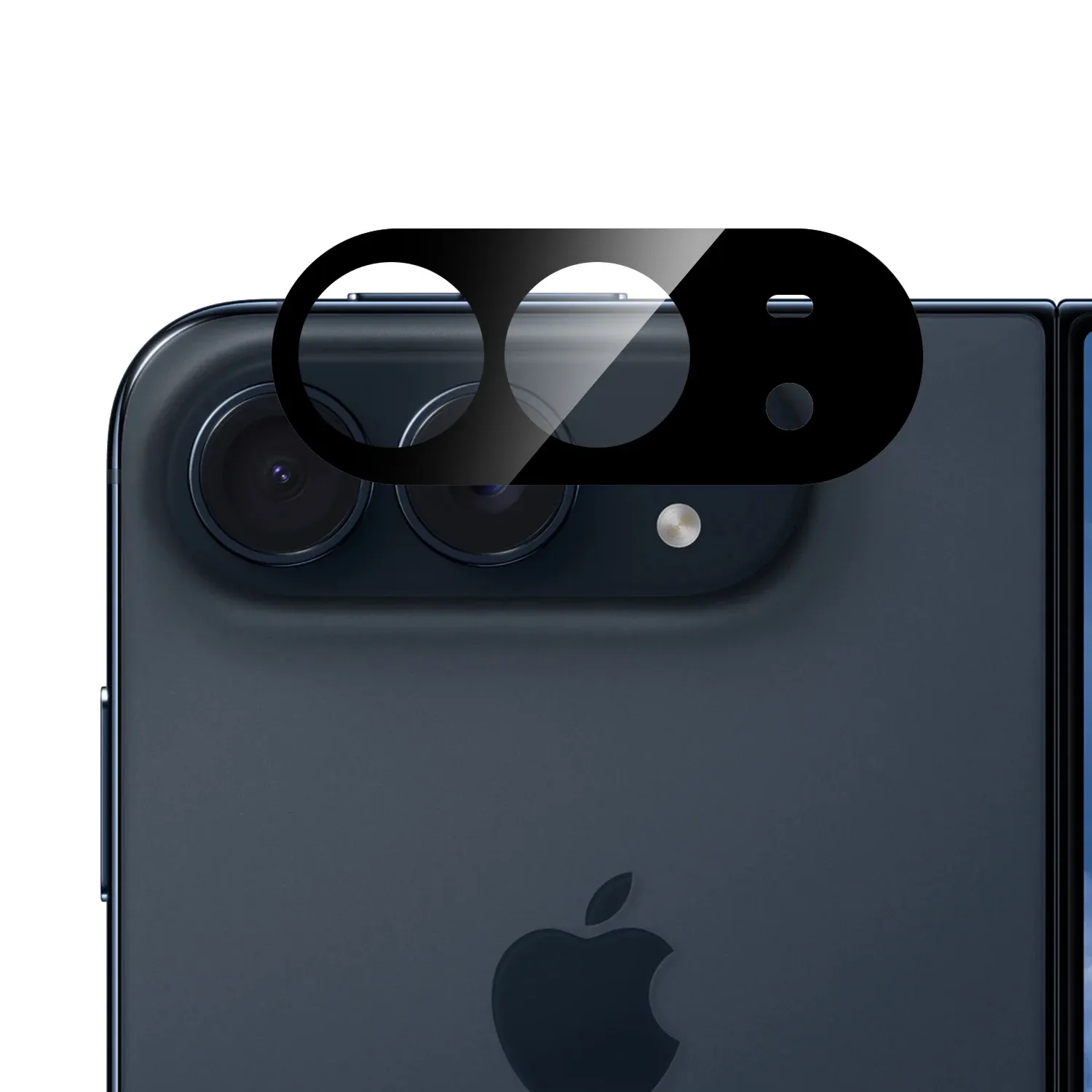 Camera Lens Colored Edge Tempered(2.5D) For Apple iPhone DUO  - Black