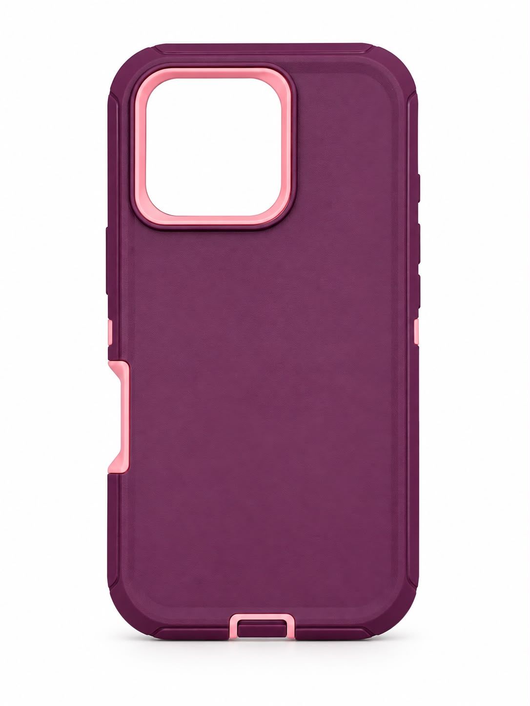 Adventure Heavy Duty Case Without Clip for Iphone 16 Pro- Magenta with Baby Pink