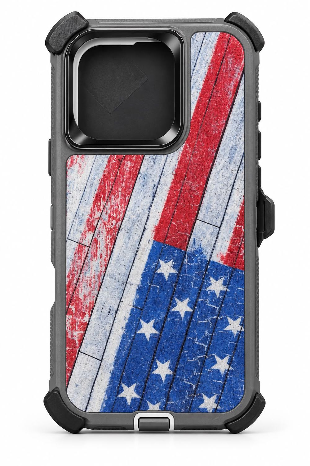 Heavy Duty American Flag Case with Clip for Iphone 16 Pro Max