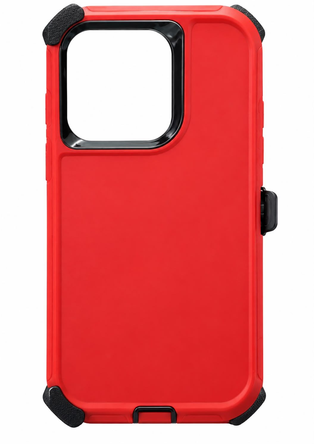 Heavy Duty Case with Clip for Iphone 16- Red