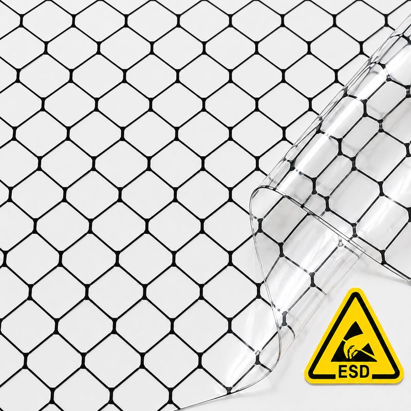 ESD-PVC-Folie transparent für Reinraum & Elektronik