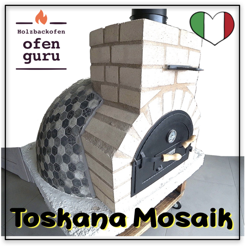 Holzbackofen Toskana Mosaik I Größe wählbar