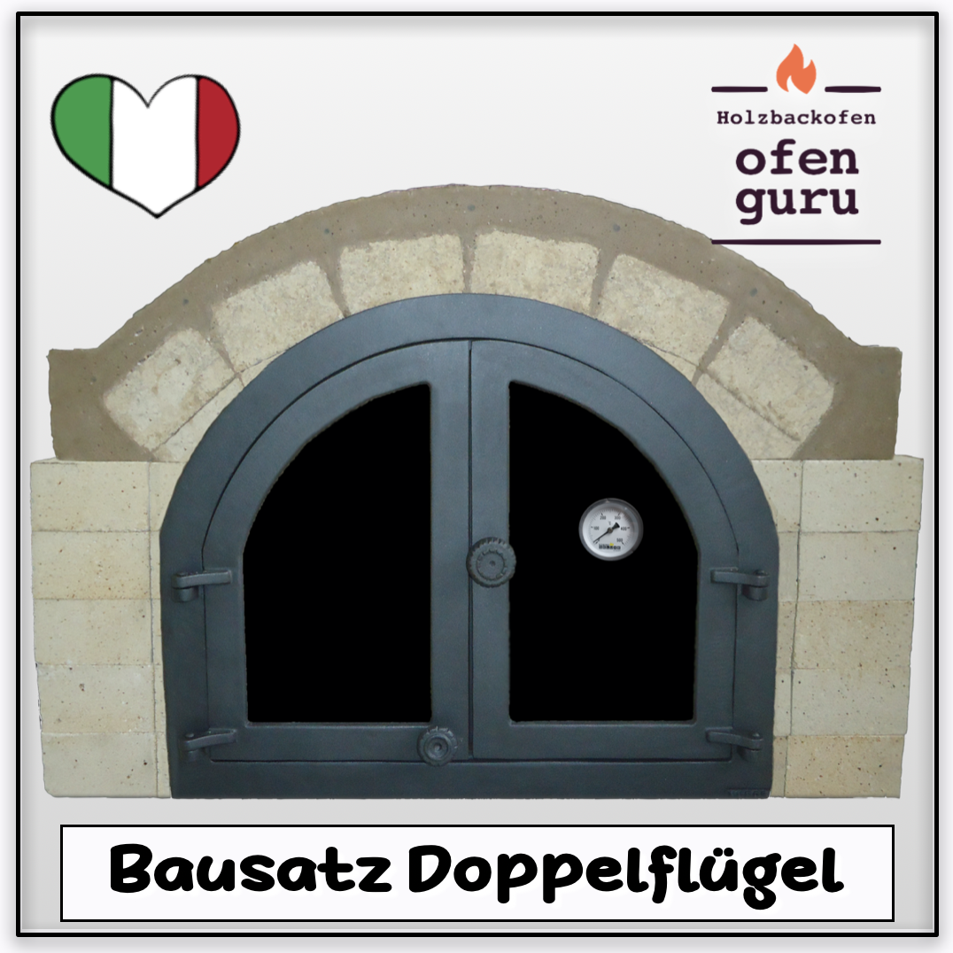Holzbackofen 60 x 90 Doppelflügeltür - Bausatz