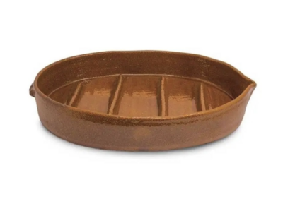 Pfanne mit Rippen oval