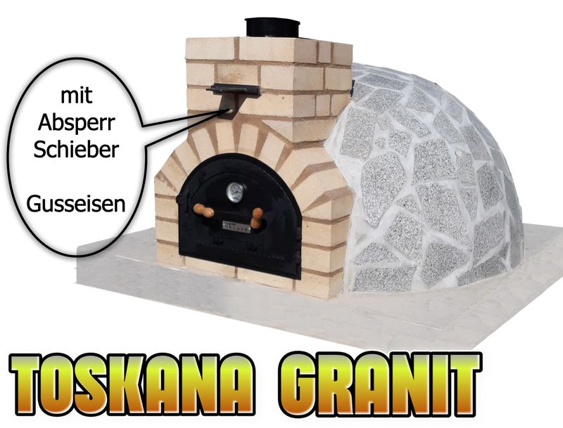 Holzbackofen Toskana Granit I Größe wählbar
