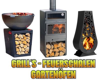 Grills I Feuerschalen I Gartenöfen