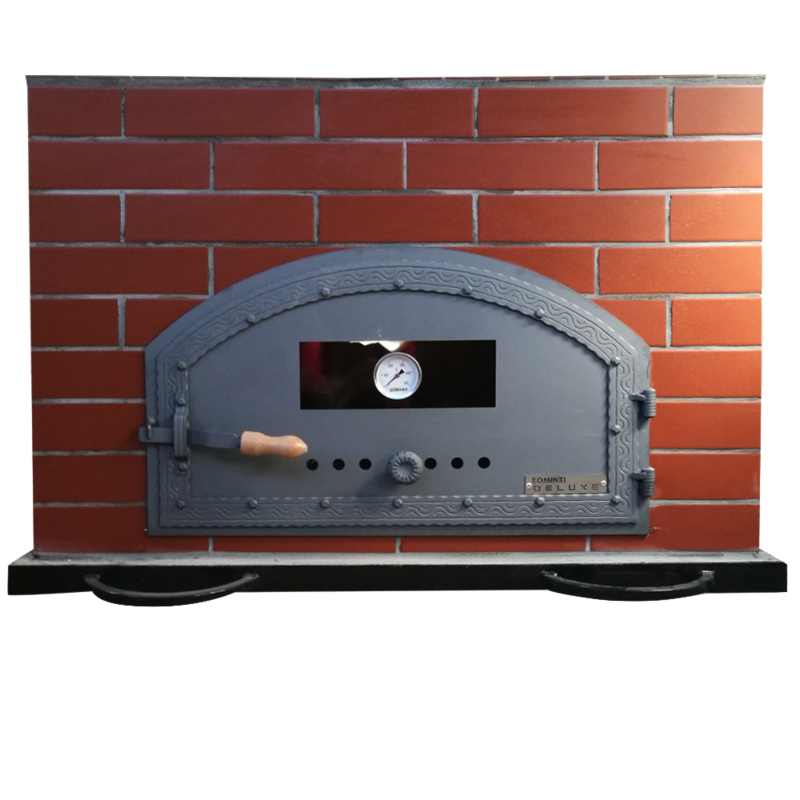 Holzbackofen 60 x 90 I Optik Klinker