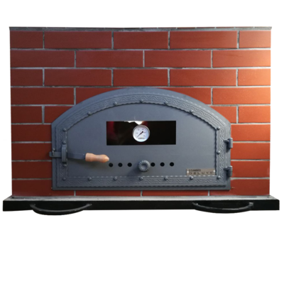 Holzbackofen 60 x 90 I Optik Klinker
